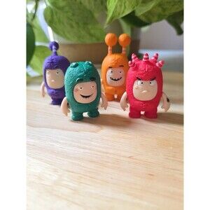 Lot Of 4 Oddbods Figures Red Blue Orange Purple
